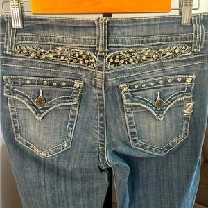 Zipper Y2K Rhinestone Jeans 9